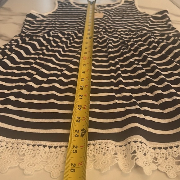 PinkBlush Navy Striped Crochet Trim Maternity Tank Top. Size S NWT - Picture 6 of 11